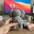 Elephant Elf Amigurumi Pattern step 4 - final assembly and finishing