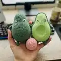 Avocado family Amigurumi Pattern step 4 - final assembly and finishing