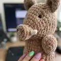 BOAR HAND PUPPET Amigurumi Pattern step 2 - assembly progress