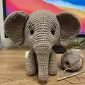 Bubba the Elephant Amigurumi Pattern step 3 - details and accessories