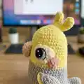 Lovebird and Parrot Amigurumi Pattern step 2 - assembly progress