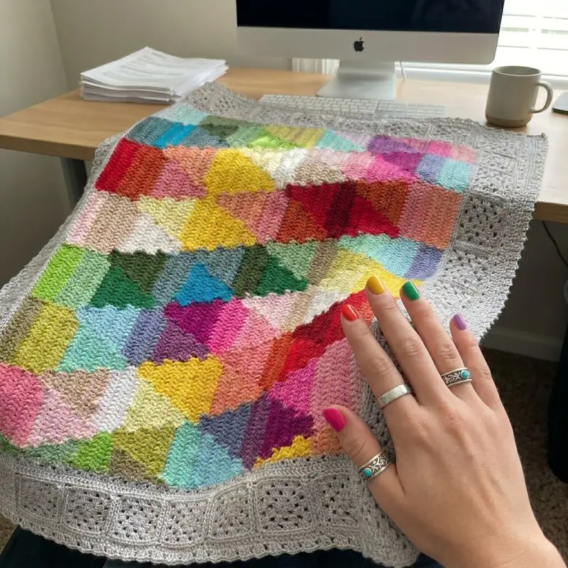 Complimentary Intermediate crochet pattern: ShadeTree Floral Blocks Pattern - Simple to follow guide