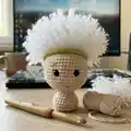 Baby Dandelion Amigurumi Pattern step 3 - details and accessories