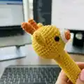 Baby Rattle Amigurumi Pattern step 2 - assembly progress