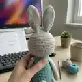 Bunny Lovey Amigurumi Pattern step 4 - final assembly and finishing
