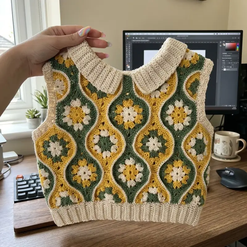 Complimentary Intermediate crochet pattern: Ada Top Pattern - Simple to follow guide