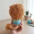 Alan the lion Amigurumi Pattern step 4 - final assembly and finishing