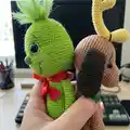 Baby Grinch Amigurumi Pattern step 2 - assembly progress