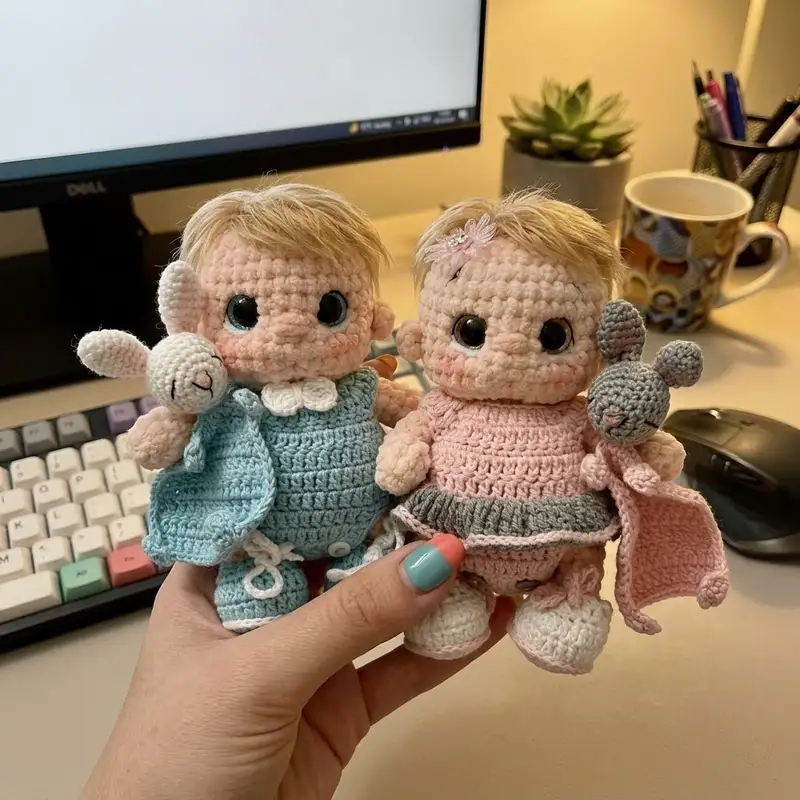 Complimentary Intermediate crochet pattern: Baby Dolls Amigurumi Pattern - Simple to follow guide