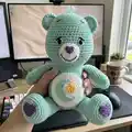 Basic Bear Amigurumi Pattern step 1 - construction progress