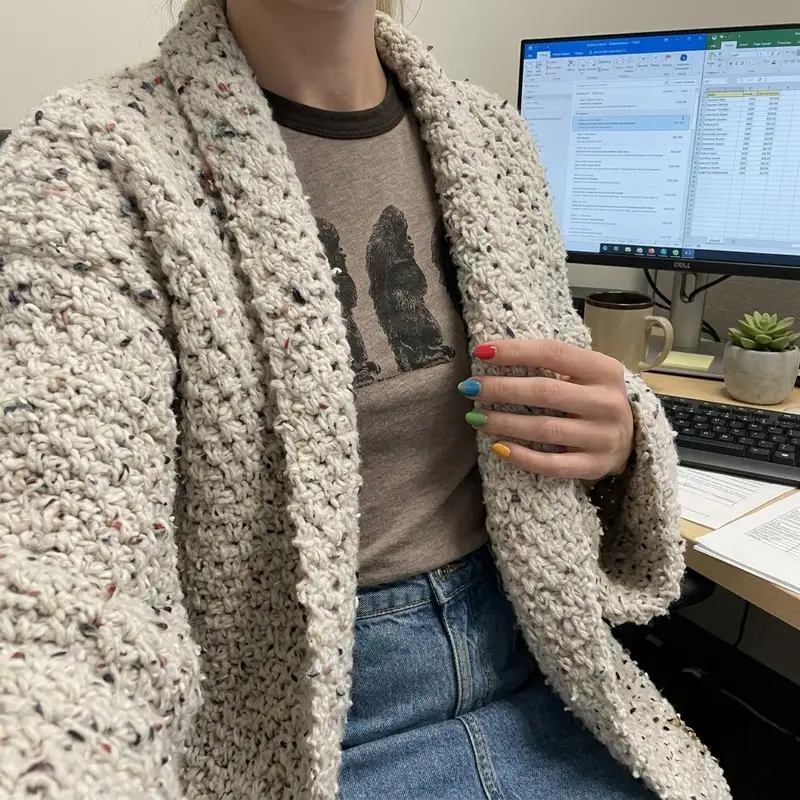 Quality crochet pattern: Building Blocks Crochet Cardigan Pattern - Beginner Friendly level guide with complete instructions