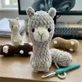 The Bowling Llama Amigurumi Pattern step 3 - details and accessories