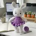 Lily Bunny Amigurumi Pattern step 3 - details and accessories