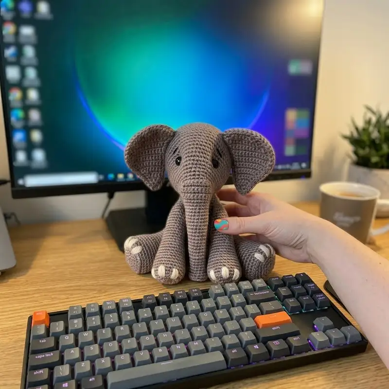 Complimentary Intermediate crochet pattern: Bubba the Elephant Amigurumi Pattern - Simple to follow guide