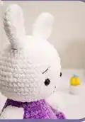 Lily Bunny Amigurumi Pattern step 1 - construction progress