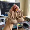 Bunny Booties Pattern step 1 - construction progress