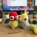 Lovebird and Parrot Amigurumi Pattern step 3 - details and accessories