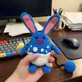 Azumarill Amigurumi Pattern step 1 - construction progress