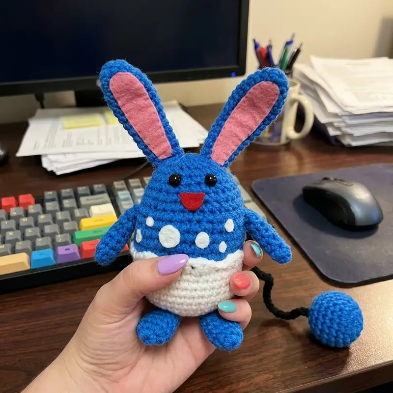 Complimentary Intermediate crochet pattern: Azumarill Amigurumi Pattern - Simple to follow guide