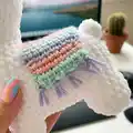Layla the Llama Amigurumi Pattern step 2 - assembly progress