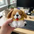 Beagle Dog Amigurumi Pattern step 1 - construction progress