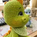 Triceratops Noah and Poli Amigurumi Pattern step 4 - final assembly and finishing