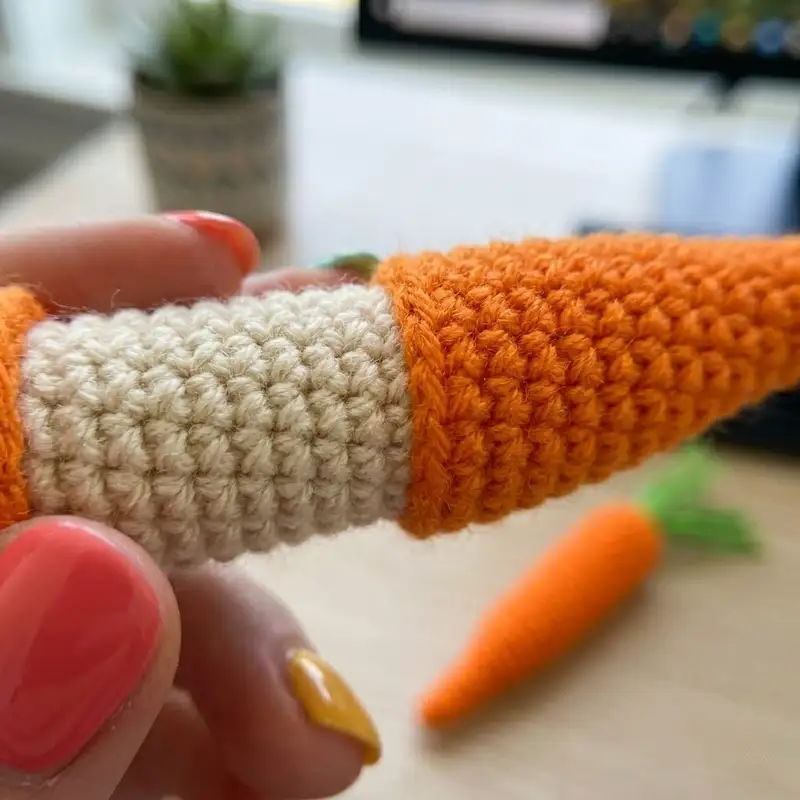 Complimentary Beginner Friendly crochet pattern: Carrot Lip Balm & Gift Holder Pattern - Simple to follow guide