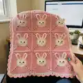 Bunny Baby Blanket Pattern step 1 - construction progress