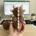 Ankylosaurus Bruno Amigurumi Pattern step 4 - final assembly and finishing