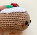 Christmas Pudding Amigurumi Pattern step 2 - assembly progress