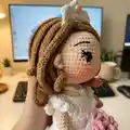Farrah Doll Amigurumi Pattern step 2 - assembly progress