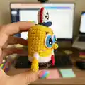 Square Sponge Amigurumi Pattern step 2 - assembly progress