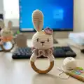 Bunny Baby Rattle with Teether Ring Amigurumi Pattern step 3 - details and accessories