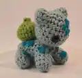Bulbasaur Amigurumi Pattern step 2 - assembly progress