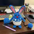 Azumarill Amigurumi Pattern step 3 - details and accessories