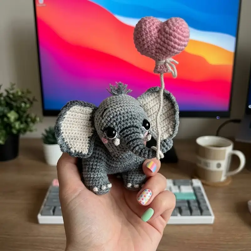 Complimentary Intermediate crochet pattern: Elephant Elf Amigurumi Pattern - Simple to follow guide