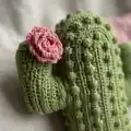 Crochet Cactus Pillow Pattern step 2 - assembly progress