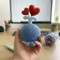 Cupid Whale Amigurumi Pattern step 4 - final assembly and finishing