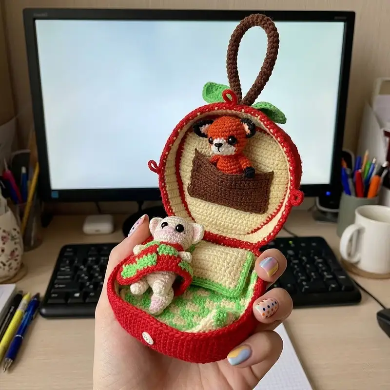 Complimentary Intermediate crochet pattern: Foxes in the Apple Bag Amigurumi Pattern - Simple to follow guide