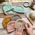 Vintage Vibes Baby Beanie Pattern step 1 - construction progress