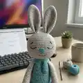 Bunny Lovey Amigurumi Pattern step 3 - details and accessories