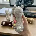 The Bowling Llama Amigurumi Pattern step 4 - final assembly and finishing