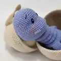 Baby Dino Amigurumi Pattern step 2 - assembly progress