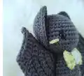 Baby Bat Amigurumi Pattern step 2 - assembly progress