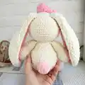 Bunny with Colorful Ears Amigurumi Pattern step 4 - final assembly and finishing