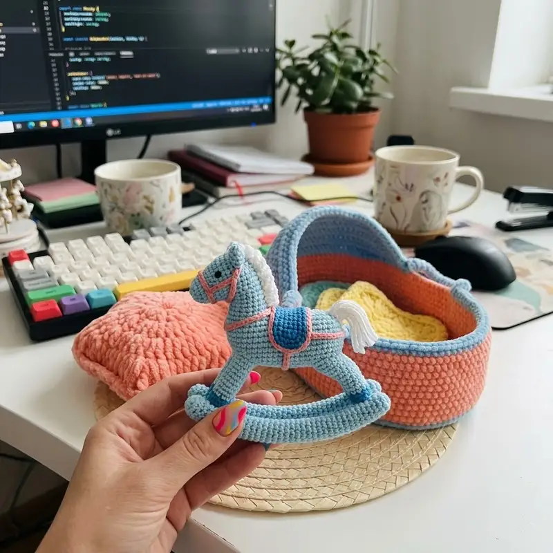 Complimentary Intermediate crochet pattern: Baby Cradle Crochet Pattern - Simple to follow guide