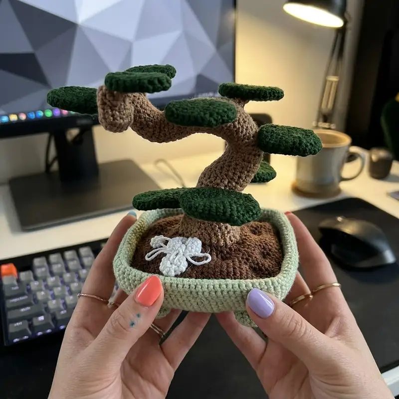 Complimentary Intermediate crochet pattern: Bonsai Tree Amigurumi Pattern - Simple to follow guide