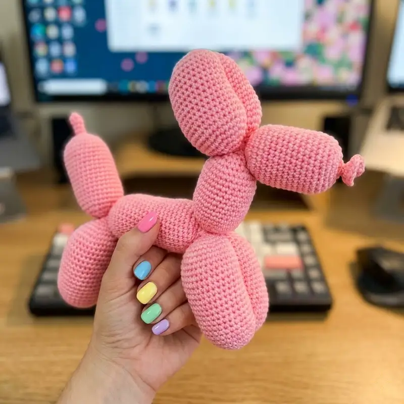 Complimentary Beginner Friendly crochet pattern: Niahs Balloon Dog Amigurumi Pattern - Simple to follow guide
